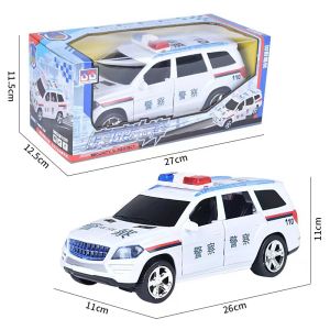 Hot selling new childrens police car toy oversized open door police car electric universal toy car model light music boy gift