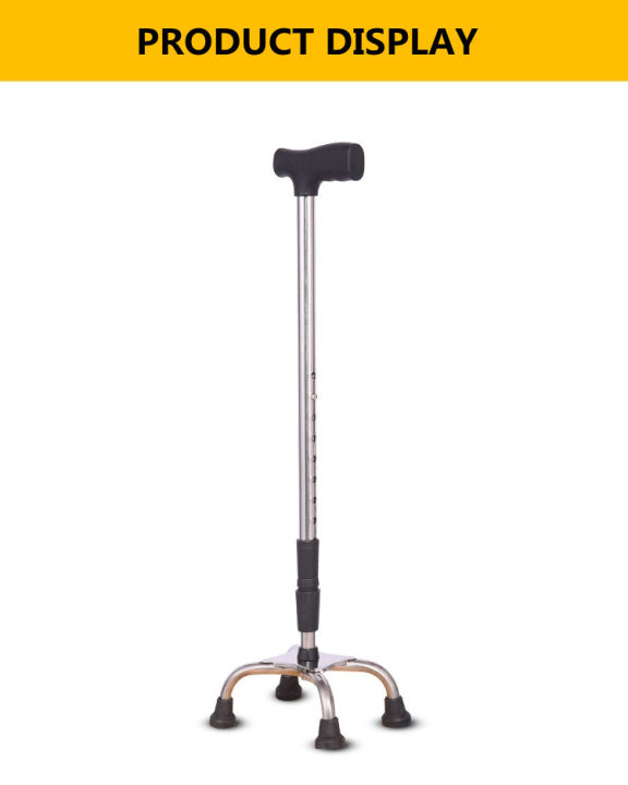 Adjustable Lightweight Crutch Quadripod Cane Medical Walking Stick 4