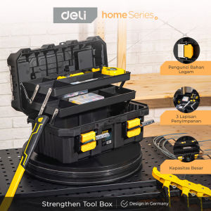 Deli Tool Box / Kotak Box Perkakas Besar Kokoh Multifungsi EDL432519