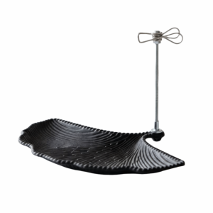 FOUNDTWO Leaves Shaped ic Mosquito Coil Holder with Tray Heat-Resistant Gnat Coil Stand Coil Rack Space Saving Incense Clip Household