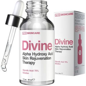 Glycolic Acid Peel 70% Professional Chemical Peel for Face at Home - Intense Alpha Hydroxy Acid Skin Peel For Acne Scars Collagen Boost Wrinkles Fine Lines - Liquid Exfoliant for Face Peel Mask