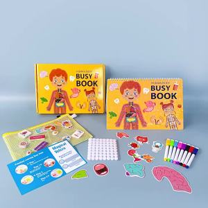 Busy book for children early childhood education body structure cognition early education quiet book