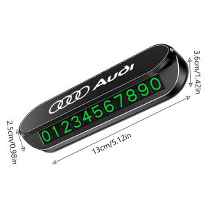 เหมาะสำหรับ Audi A1 A3 8P 2.11gal A4 A5 B6 B7 S3 A6 A7 C5 C6 4F Q3 Q5 Q7 Q8 TT S4ได้ป้ายที่จอดรถชั่วคราวรถ RS ป้ายทะเบียนรถคุณภาพสูง hiasan Interior ที่มีสไตล์ส่วนบุคคลและสร้างสรรค์
