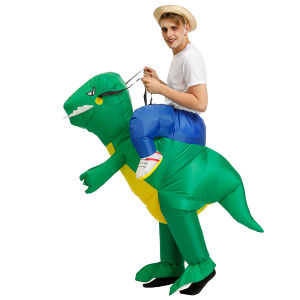 Sentexin Adult Childrens Inflatable Clothes Dinosaur Costume Mounts for Halloween Birthday Party Dance Performance Clothes