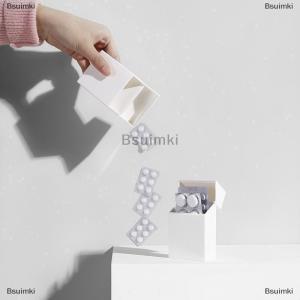 [COD] Bsuimki ABS lật hộp lưu trữ vuông đa chức năng chống bụi tổ chức photocards tay áo thẻ nhỏ phim phân loại hộp trắng đơn giản