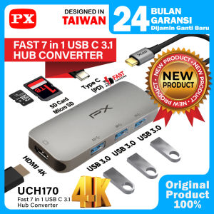 USB Hub Converter Type C 3.1 Macbook Laptop HDMI 7 in 1 PX UCH170