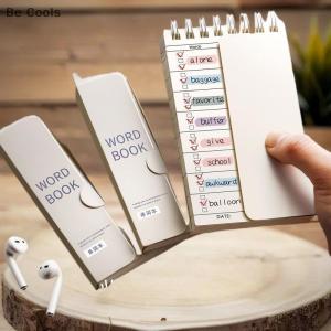 💟【Special price】💟Be Cools Portable Vocabulary Memory Notepad - Shorthand Spiral Notebook For Planning And Memorization With Cover-Up Feature
