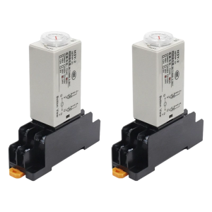 Power On Delay Rotary Knob 0-60 Seconds Timers Timing Time Relays Replacement Delay Timers With Base Socket Easy to Use