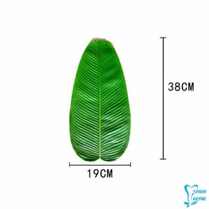 ใบตองเทียม ใบตองปลอม แผ่นรองจานถ่ายภาพ ใบตองเทียมรองอาหาร green leaf decoration