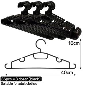 36 pcs hanger for adult 3 dozen plastic hanger 3 dozen for 100 mocha hanger makapal matibay non slip hanger for wardrobe big hangers for clothes hanging rack storage unbreakable hanger big size plastic hangers for clothes organizer for clothesBINLU