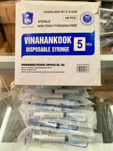 VINAHANKOOK Bơm tiêm dùng 1 lần 5ml/cc VINAHANKOOk trong cơ sở y tế tiêm thuốc vắc xin tiêm bắp pha thuốc dung dịch