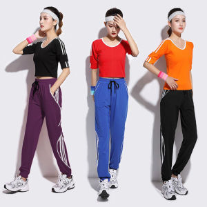 [FreeshipMAX] Q049 - Quần jogger dù co giãn S 3 sọc thể thao tập gym yoga nữ đi chơi dã ngoại đều siêu xinh