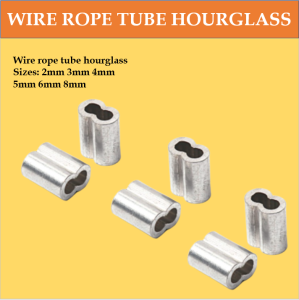 Twin Industrial Wire Rope Tube Hourglass 2mm-8mm 8-Shaped Aluminum Ferrule Swage Sleeve