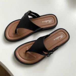 FJ Women Casual Flat Sandals Spring / Summer Off White Flat Sandals Elegant JD-2999