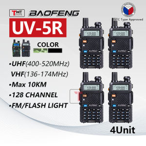 Baofeng Original UV5R Walkie Talkie Set Of 4 Portable Two Way Radio Dual Band UHF/VHF Radio Walkie Talkie Long Range COD