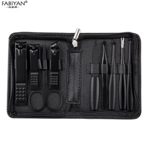 9 Pcs Nail Clipper Set Manicure Cutters Household Stainless Steel Ear Spoon Nail Clippers Pedicure Nail Scissor Tool