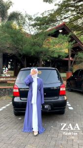 Zaafashion - Abaya Outer Basic | Abaya Turki Long Cardigan | Abaya Coklat Mahogany 2025 | Long Cardigan Gamis Outer