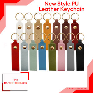 PaperCornerPh - (1PC) Random Colors PU Leather Keychain – New Style for Keys & Bags