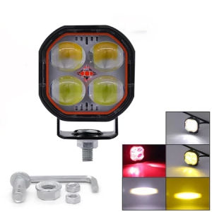 Double clover motorcycle spotlight waterproof headlight small steel cannon light