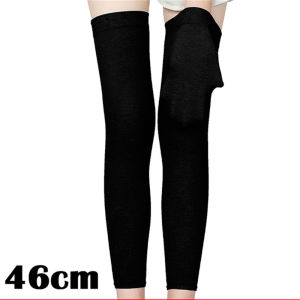 1Pair Elastic Leg Cover Protecter Cotton Knee Pads Sport Compression Knee Support Sleeve Summer Air-conditioned Room Warmer Long Socks