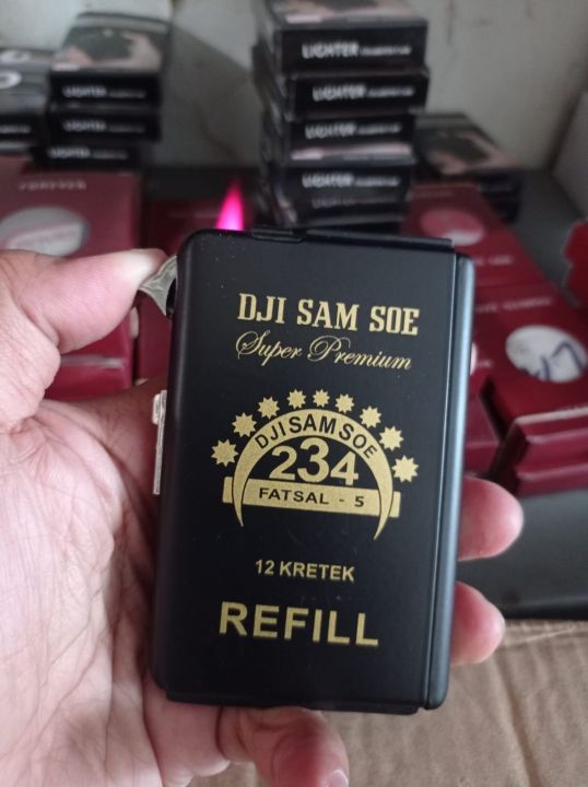 TERMURAH TEMPAT ROKOK REFILL PLUS KOREK API SAMSU HITAM | Lazada Indonesia