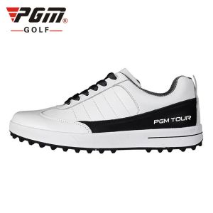 PGM Waterproof Golf Shoes for Mens Casual 2 Color Men Sneakers Comfortable Genuine Leather Breathable Non-slip Casual Sport Shoe