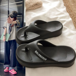 [Free Shipping] WomenS Summer Outdoor Wear Minimalist Style 5Cm Height-Increasing EVA Flip-Flops With Thick Soles And Wedge Heels