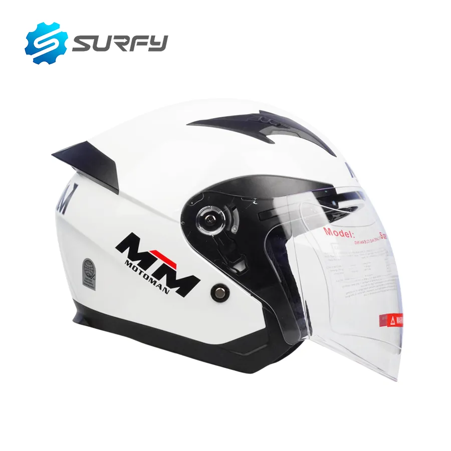 MTM Helmet Motoman Half Face Helmet Dual Visor S-768 With ICC