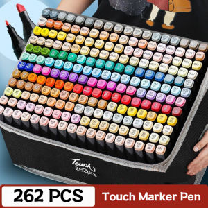 Marker Pen Twin Tip Painting Markers 262 Pcs Manga Sketching Markers Touch Watercolor Brush Pen