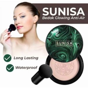 BIO AQUA SUNISA bedak anti air dan keringat Waterproof 20g Menutupi pori-pori KOREA