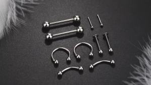 Vsnnsns 9 Style 316L Surgical Steel Body Piercing Tools Kit Piercing Clamps Forceps Use for Nose Septum Lip Tongue Eyebrow Belly Rings Ear Dermal Piercing Jewelry Kit Tools