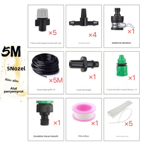 FOR Garden siap kirim kepala semprotan kabut air 10 dan 20 meter dengan kabel mikro 10 dan 20 meter lengkap dengan sambungan kran lapangan dan kran umum