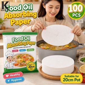 Disposable Food Oil Absorbing Paper Kitchen Film For Soup Food Fast Grease Absorb For Home Use