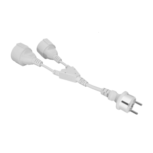 Đầu ra kép 16A phân phối điện cáp tiêu chuẩn Châu Âu 4.8 mét kết nối 30cm hiệu quả dây