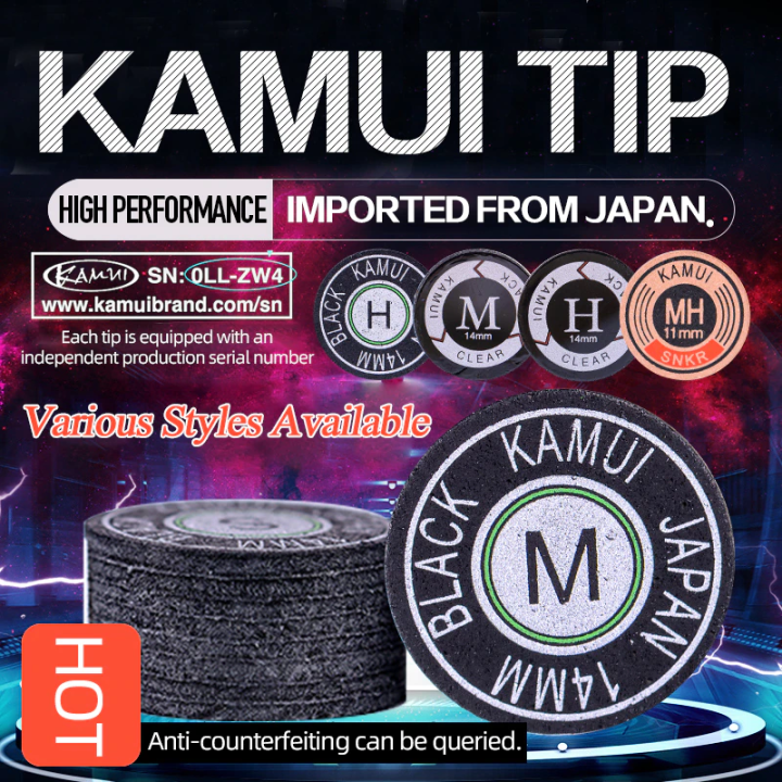 Japanese Original Import KAMUI Cue Tips Billiard Pool Cue KAMUI Tip