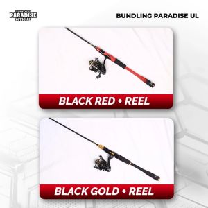 Tornado Set Joran Paradise UL Carbon Solid IM8 + Reel WAR 1000 Kuat Set Pancing Hemat Berkualitas