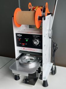 QME-sealing machine gelas jumbo cup sealer mesin penyegel gelas plastik