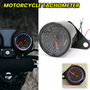 Universal Motorcycle Tachometer 12v Black Motorbike Instrument