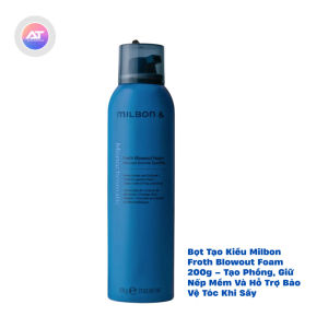 Bọt Tạo Kiểu Milbon Froth Blowout Foam 200g – Tạo Phồng Giữ Nếp Mềm Và Hỗ Trợ Bảo Vệ Tóc Khi Sấy