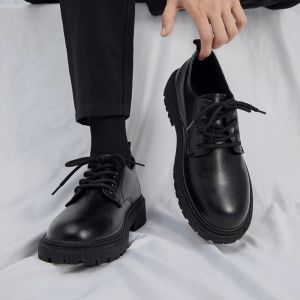 Casual Loafers Shoes for Men Leather Formal Loafer Shoes Korean Business Black Shoes for Men Mens Shoes Size 39-44