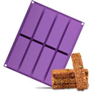 8 Holes Rectangle Shape Silicone Cake Baking Mold Soap Making Mould Cookie Baking Accessories