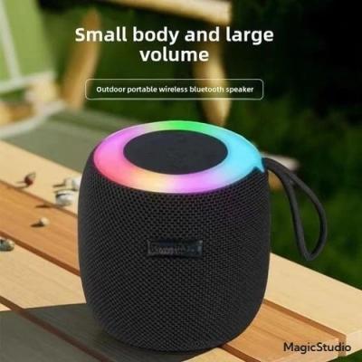LED Portable Bluetooth Speaker With RGB Light Extra Bass Hi-Res Audio Bluetooth Wireless Speakers 9D