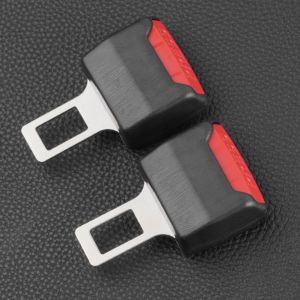 MIRELAE 2Pcs ABS Car Seat Belt Extender Black Thick Seat Belt Buckle Extender  Easy Installation Seatbelt Extender Car Interior
