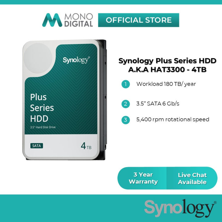 Storage Devices Nas Hdd Synology HAT3300-2T 2TB Plus Series SATA