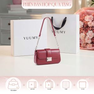 Bộ hộp quà YUUMY (Túi đeo chéo nữ YUUMY YN316 + Hộp quà YHQ3T + Túi giấy YTG3T + Túi rút BVR3838 + Thiệp cảm ơn YBT1)