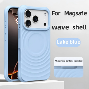 New Offical Liquid Silicone Water Ripple Case For iPhone 17 16 15 14  Pro Max For Magsafe Wireless Charger  Soft Cover