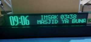 Jadwal Sholat Hijau 20x140cm GPS Wifi Android