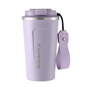 【Free shipping】510ML Stainless Steel Coffee Mugs With Rope Insulation Water Bottle Cups Drinkware With Handle Double Lid Travel Tea Mug For Office【earphea】