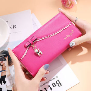 Long Wallet Female Long Section Korean Zipper Coin Purse New Cute Girl Clutch Bag Student Multi-card Wallet PU Leather/ 长款钱包女长款韩版拉链零钱包新款可爱少女手拿包学生多卡钱包pu皮