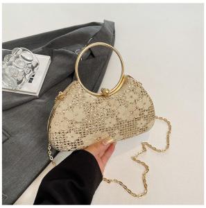 BJ82201 - BLACK/GOLD/PINK/SILVER - TAS PESTA CLUTCH SLEMPANG MEWAH ELEGAN HANDBAG TALI RANTAI JINJING MOTIF BUNGA TAS WANITA FASHION IMPORT MODIS ELEGAN TERMURAH TERLARIS TERBARU TAS BATAM GT2201